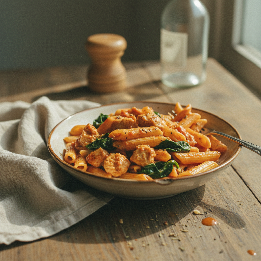 30-Minute Family Dinner: Creamy Tomato Chicken Pasta