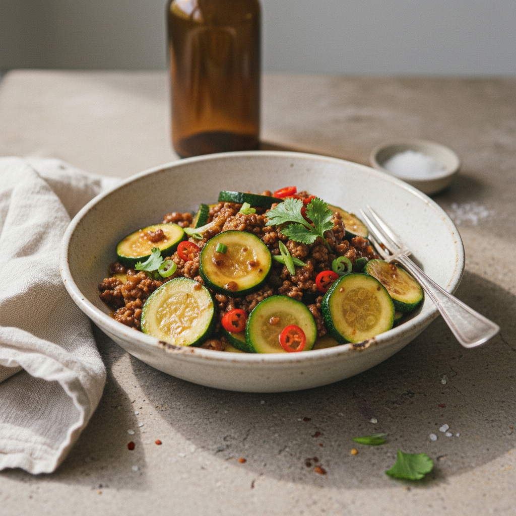 Chinese Zucchini with Garlic Sauce Stir-Fry Recipe