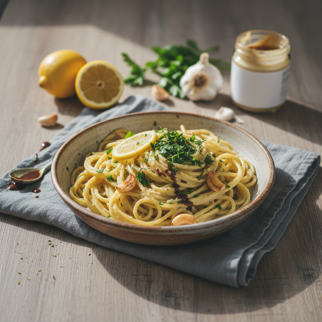 Creamy Lemon Tahini Pasta