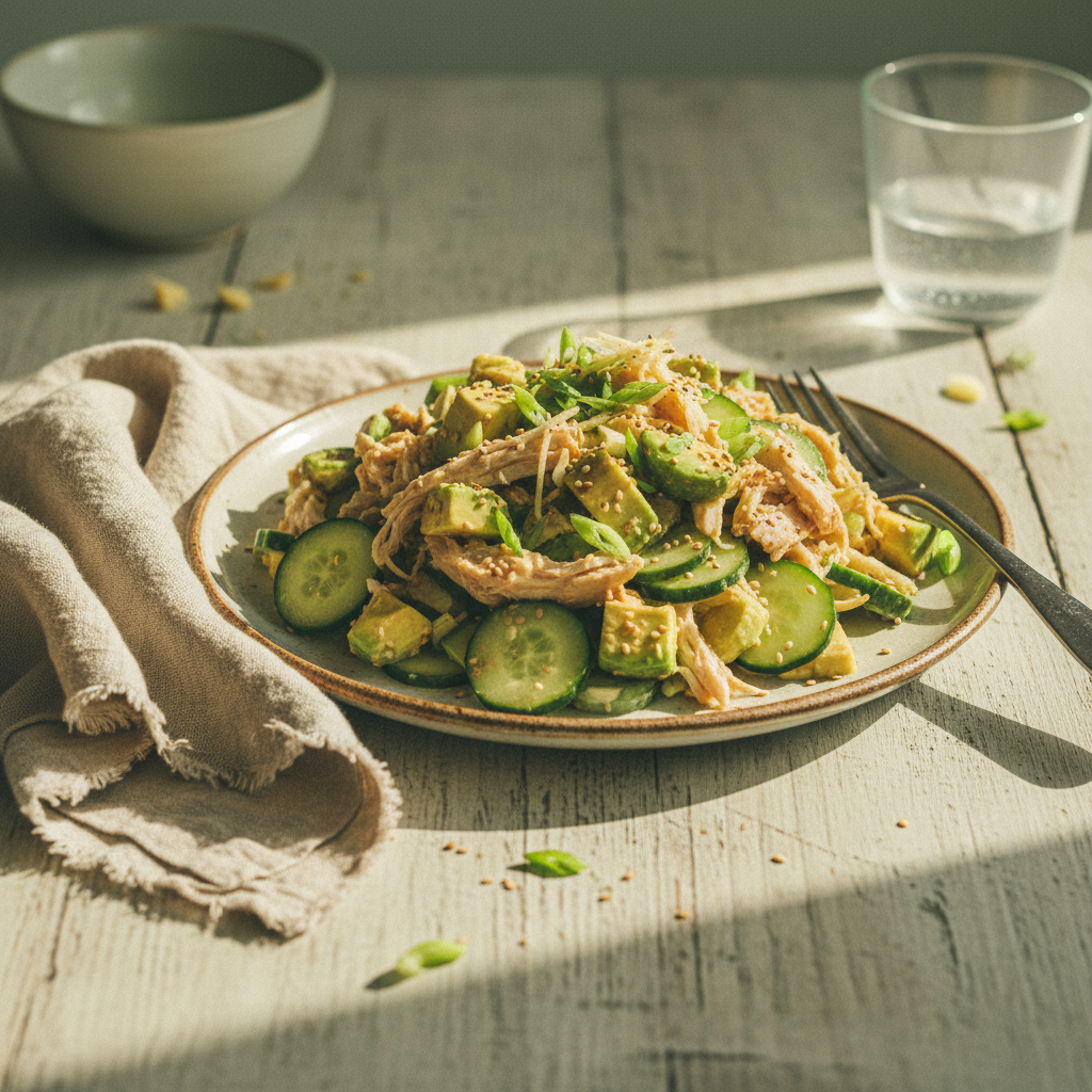 Japanese Avocado Chicken Salad (Paleo, No-Mayo)