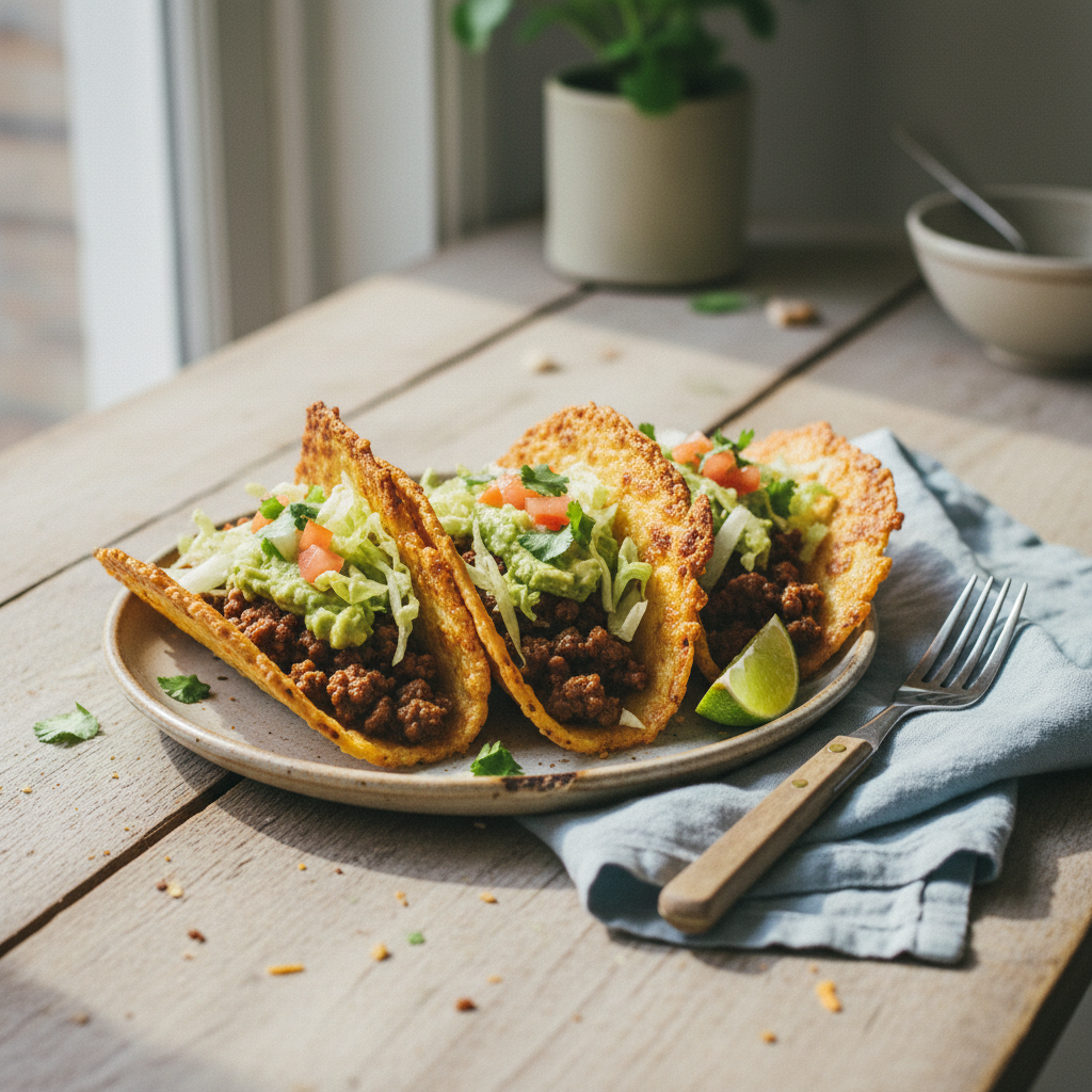 Keto Cheese-Shell Tacos: Crispy Zero-Carb Mexican Recipe