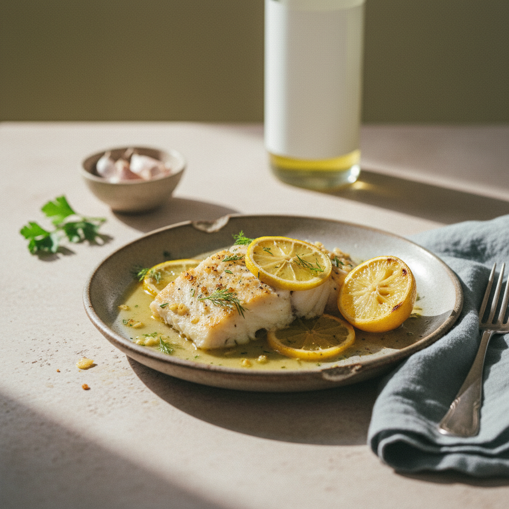Lemon Garlic Baked Cod: Healthy Mediterranean Fish Recipe