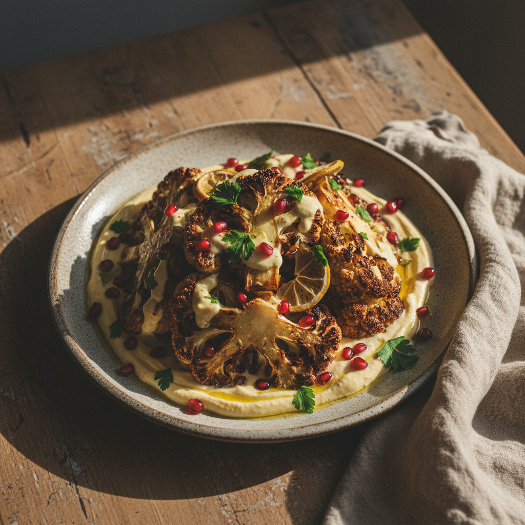 Roasted Cauliflower with Tahini