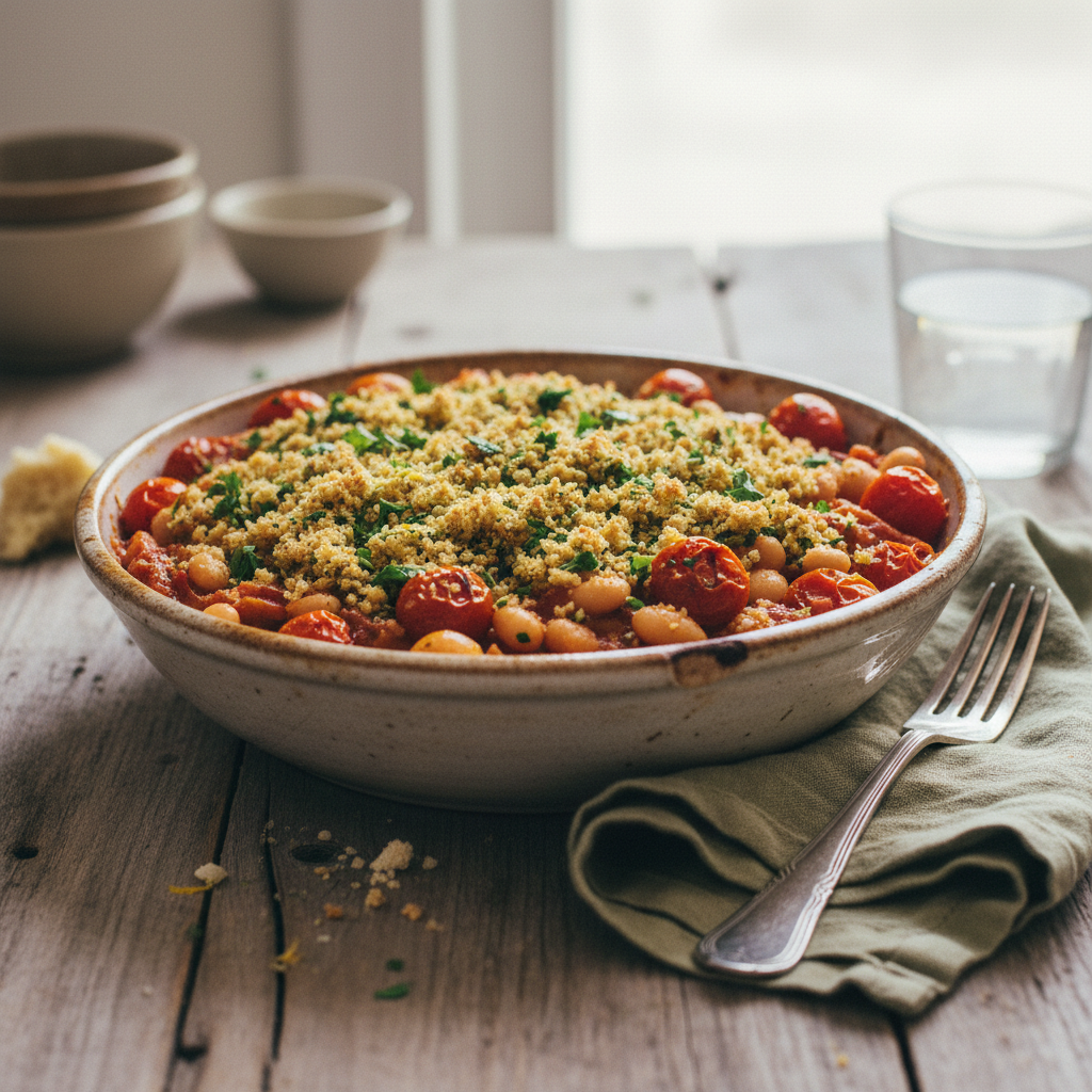 Roasted Tomato and White Bean Casserole - Kitchen Tutor