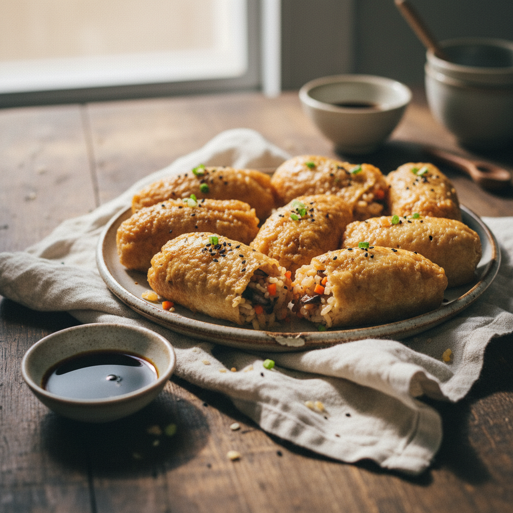 Vegan Inarizushi Recipe: Japanese Tofu Skin Sushi Rolls