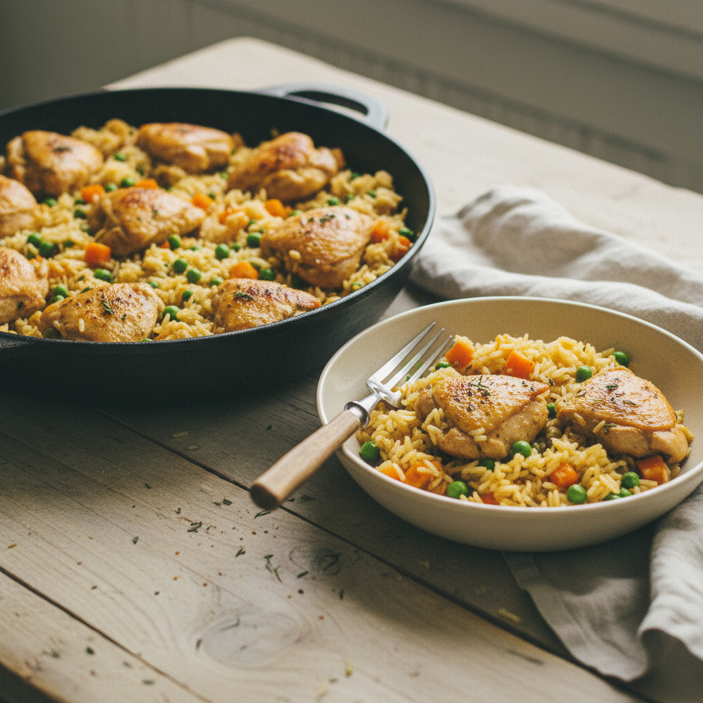 Weeknight Chicken and Rice Skillet Dinner for Families